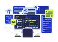 Software developer 2D illustration concept