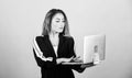 Software developer. Developer write code. Project manager. Job openings for junior developer. Surfing internet. Study Royalty Free Stock Photo