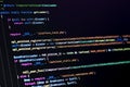 The software developer does the php coding Royalty Free Stock Photo