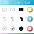 Software developer elements icons set Royalty Free Stock Photo