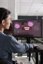 Software developer having web server hacked looking at computer Royalty Free Stock Photo