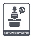 software developer icon in trendy design style. software developer icon isolated on white background. software developer vector