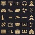 Software developer icons set, simple style Royalty Free Stock Photo