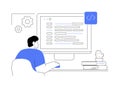 Software developer isolated cartoon vector illustrations.