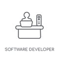 Software Developer linear icon. Modern outline Software Develope