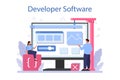 Software developer online service or platform. Idea of programming Royalty Free Stock Photo
