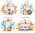 Software developer online service or platform set. Idea of programming Royalty Free Stock Photo