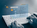 Software developer or programmer coding program with laptop. Create Intelligence innovation. Computer programming, development Royalty Free Stock Photo