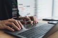 Software developer or programmer coding program with laptop. Create Intelligence innovation. Computer programming, development Royalty Free Stock Photo