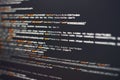 Software developer programming code. Abstract computer script code. Selective focus Royalty Free Stock Photo