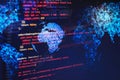 Software developer programming code. Abstract computer script code Royalty Free Stock Photo
