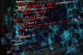 Software developer programming code. Abstract computer script code Royalty Free Stock Photo