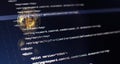 Software developer programming code. Abstract computer script code. Code text written and created entirely by myself Royalty Free Stock Photo