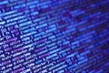 Software developer programming code. Abstract modern virtual computer script. Work of software developer programmer Royalty Free Stock Photo