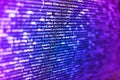 Software developer programming code on computer. Big data and Internet of things trend. Close up of random computer code comprised Royalty Free Stock Photo