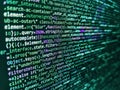 Software developer programming code on computer. Modern technologies, web cascading design. Programmer working in computer screen Royalty Free Stock Photo