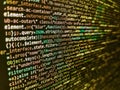 Software developer programming code on computer. Modern technologies, web cascading design. Programmer working in computer screen Royalty Free Stock Photo