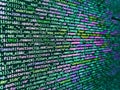 Software developer programming code on computer monitor. Concept screen of experienced web developer. Big data concepts working in Royalty Free Stock Photo