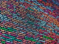 Software developer programming code on computer monitor. Digital abstract bits data stream, cyber pattern digital background. Royalty Free Stock Photo