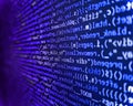 Software developer programming code on computer. Programming code screen of software developer. Developer software programming Royalty Free Stock Photo
