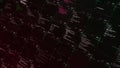 Software developer programming code running on black background, seamless loop. Animation. Abstract computer script code