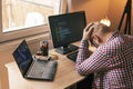Software developer stressed out at work Royalty Free Stock Photo