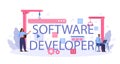 Software developer typographic header. Idea of programming Royalty Free Stock Photo