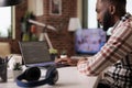 Software developer using terminal window app Royalty Free Stock Photo