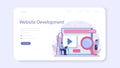 Software developer web banner or landing page. Idea of programming Royalty Free Stock Photo