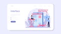 Software developer web banner or landing page. Idea of programming Royalty Free Stock Photo