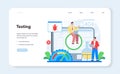 Software developer web banner or landing page. Idea of programming Royalty Free Stock Photo