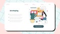 Software developer web banner or landing page. Idea of programming Royalty Free Stock Photo