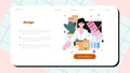 Software developer web banner or landing page. Idea of programming Royalty Free Stock Photo