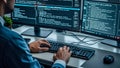 Software Developer Working on a Complex Problem Royalty Free Stock Photo
