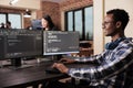 Software developer working on new user interface Royalty Free Stock Photo