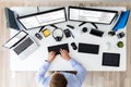 Software developer working in office Royalty Free Stock Photo