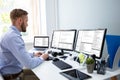 Software developer working in office Royalty Free Stock Photo