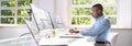 Software developer working in office Royalty Free Stock Photo