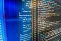 Software developer workspace screen Royalty Free Stock Photo