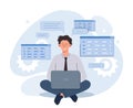 Software developers with laptop