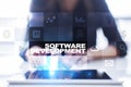 Software development. Applications APPS for business. Programming. Royalty Free Stock Photo
