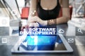 Software development. Applications APPS for business. Programming. Royalty Free Stock Photo