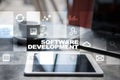Software development. Applications APPS for business. Programming. Royalty Free Stock Photo