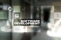 Software development. Applications APPS for business. Programming. Royalty Free Stock Photo