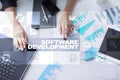 Software development. Applications APPS for business. Programming. Royalty Free Stock Photo