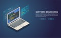 Software development banner Royalty Free Stock Photo