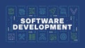 Software development blue word concept Royalty Free Stock Photo