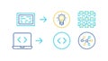 Software Development & Coding Process Icons, vector design Generative AI Royalty Free Stock Photo