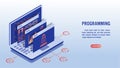 Software development , Coding , Programming and Data Analysis concept Royalty Free Stock Photo