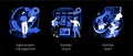 Software development company abstract concept vector illustrations.